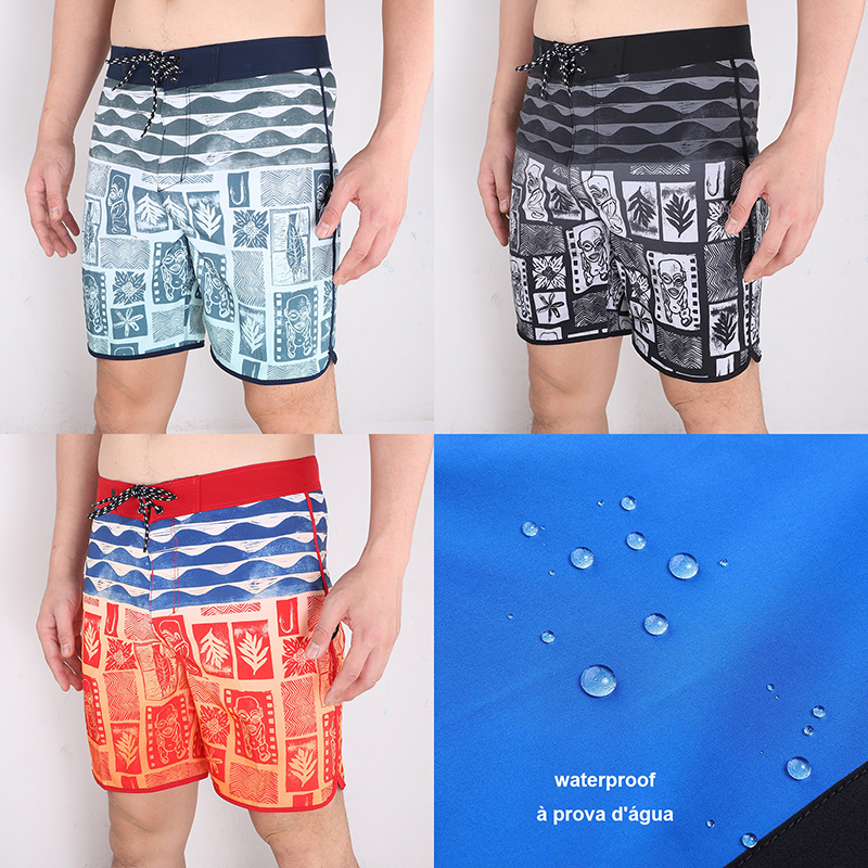 

Bermuda Shorts for Mens Phantom Boardshorts Men Swimwear Surfing Pants Wear Swimming Trunks Beachwear Waterproof Quick Dry Gym Stretch Special Design