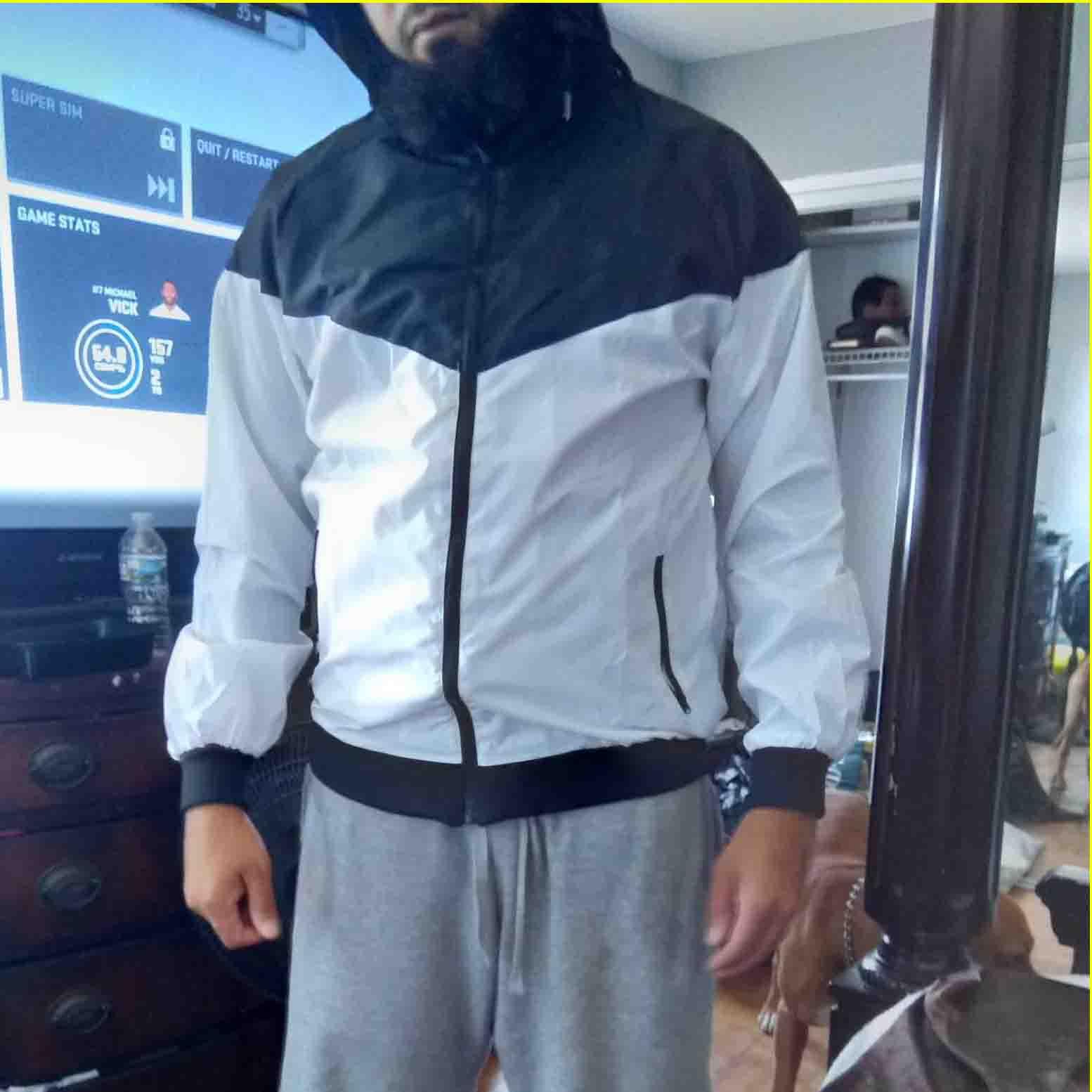 

Fashion New Men Women Jacket Spring Autumn Fall Casual Sports Wear Clothing Windbreaker Hooded Zipper Up Coats, White