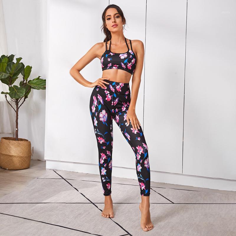 

2 Pieces Seamless Yoga Women' Workout Outfit Leggings with Sports Bra Gym Clothes Set sports suit women clothes Outfits1, Brown