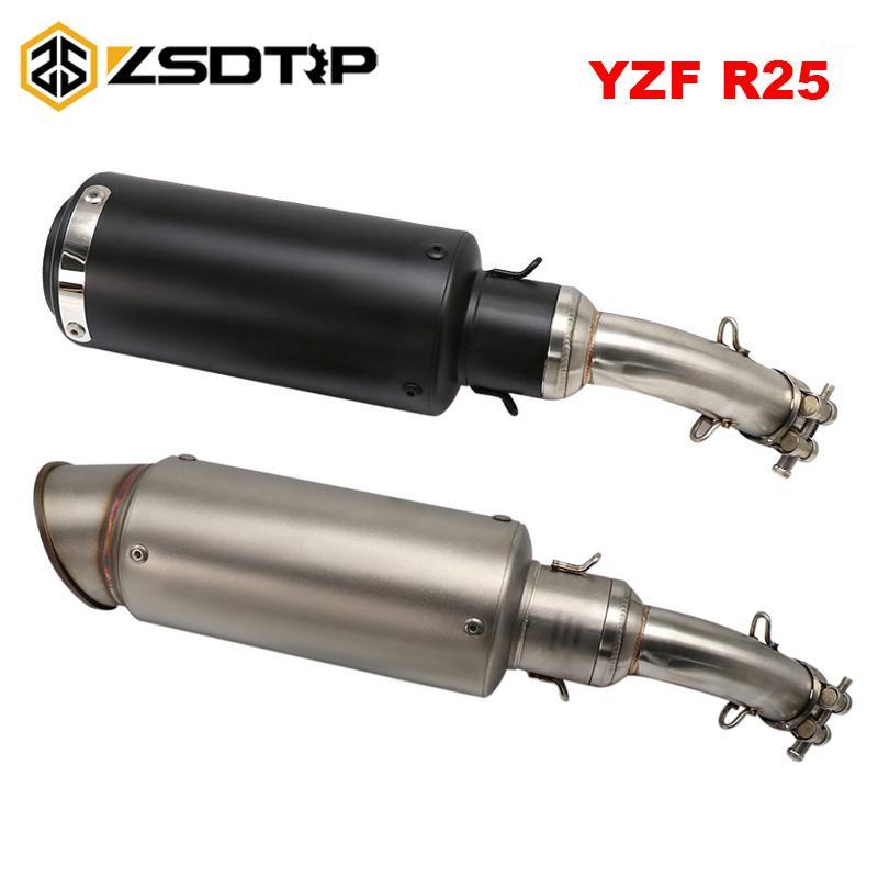 

ZSDTRP Motorcycle Exhaust middle pipe for YZF-R25 with Exhaust For YZF R25 R30 R31