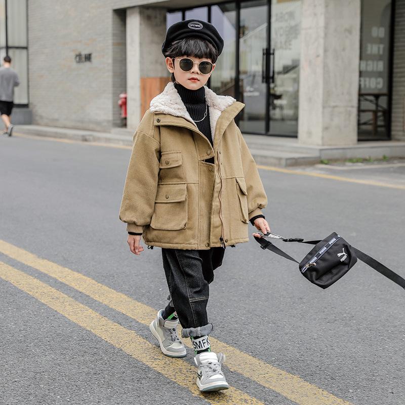 

Kids Winter Fleece Outdoor Jackets for Boys Warm Kids Boy Outerwear Windbreaker Winter Casual Baby Boy Coats Clothing, Green