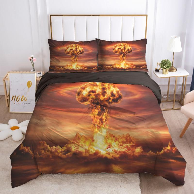

3D Demon Bedding sets Quilt covers Pillowcases Duvet cover set Comforter case King Queen  Linen Bed, Demon006-camel-d