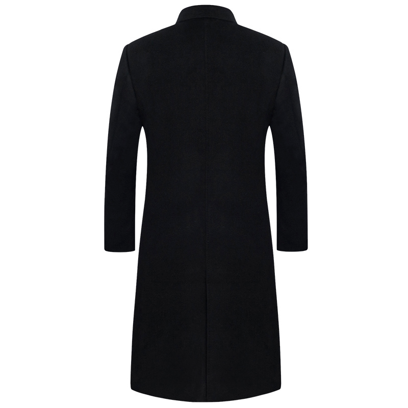 

90% High Quality Wool Trench Coats Make-clothes Long Black Winter of Men Turn-down Jacket Male Collar Wuj1167 F3ay