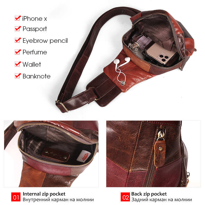 

Cobbler Legend Genuine Leather Bags Women Luxury Crossbody Female New Fashion Shoulder Casual Messenger High Quality Chest Pack, 50010311-1