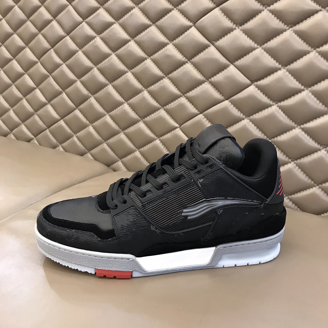 Designer Men Casual Shoes Leather Middle Top Suede Shoe Thick Bottom Calfskin Splicing Trainers Luxury Time Out Printing Embossed Grained Pl-image-747943305