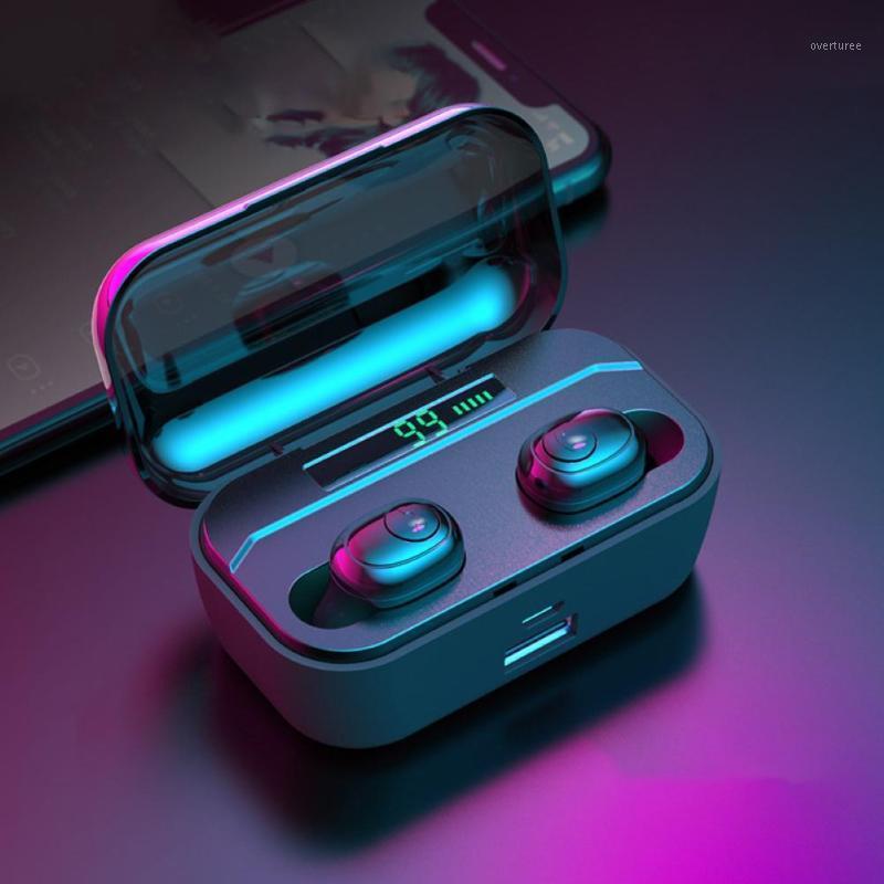 

G6s Wireless Earphones Digital Display 5.0 Bluetooth Earphone with Mic Bass Sports In-Ear Earbuds Wireless Headset Earphones1, White