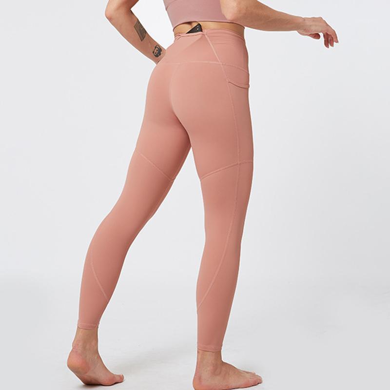 

New arrival Women active wear Running Leggings Tight High Side Waist Sports legging Soft High Stretchy fit Pilates yoga exercise1, Black