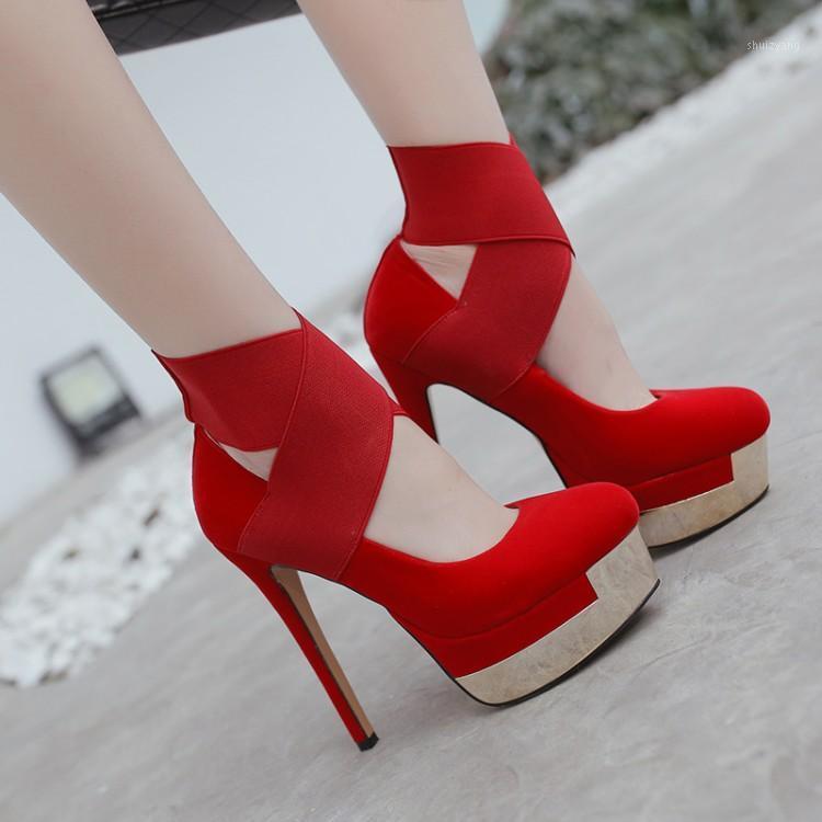 

2021 fashion high heels thin heels round toe women's shoes lady shoes plus size Matte leather material size:34-391, Black