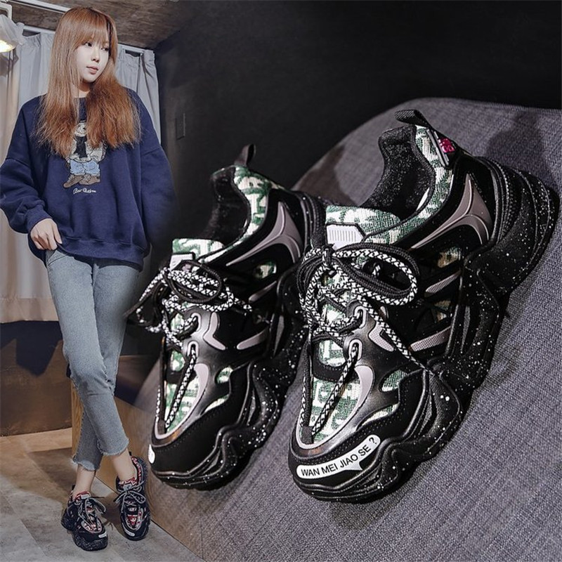 

2021 New Spring Woman Chunky Classic Designer Father Red Shoes Mujer Zapatos BHUH