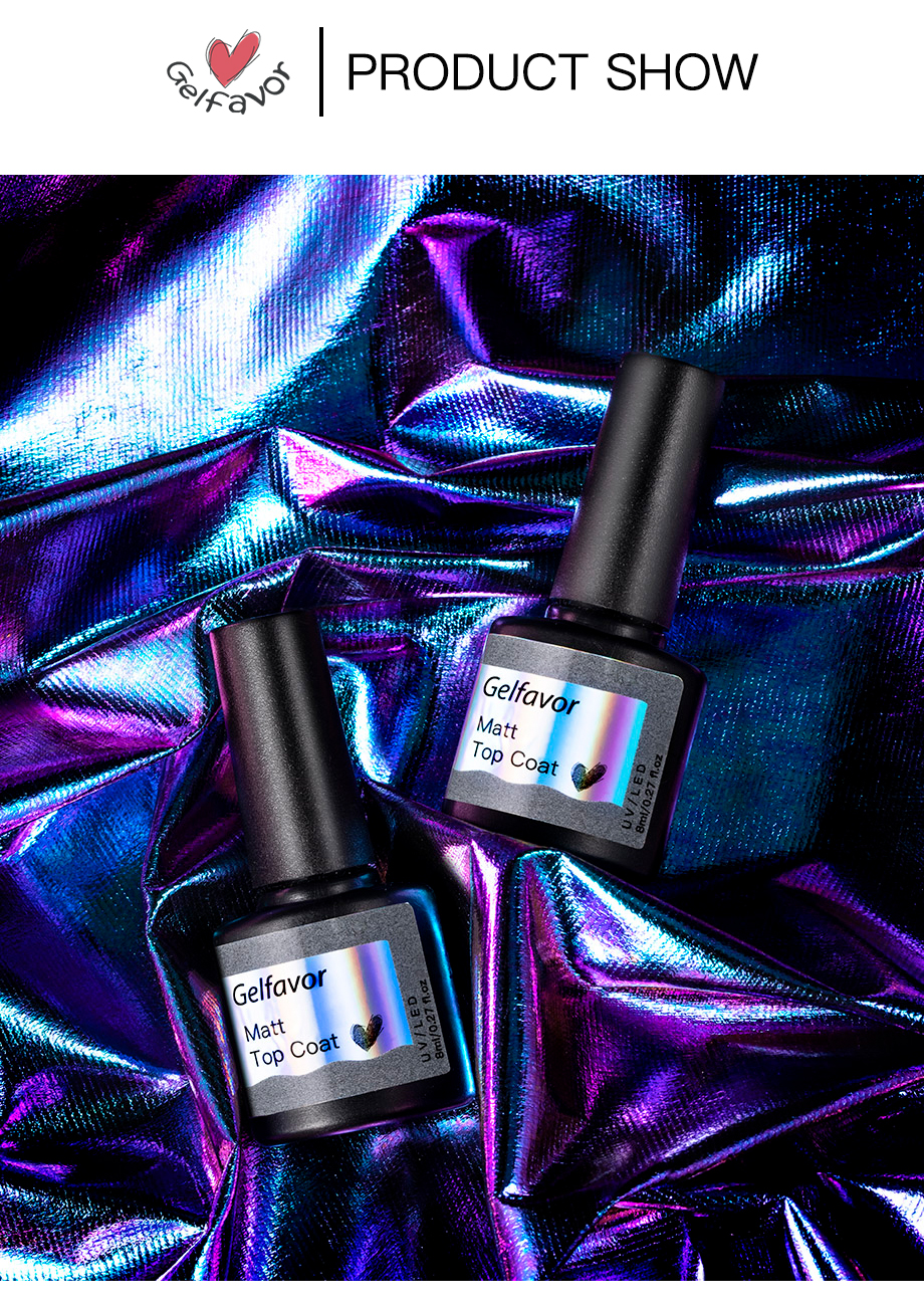 

Gelfavor Base Top Coat Gel Nail Polish 8ml Transparent Long Lasting Manicure UV Primer Gel Lacquer Nail Art Base Coat, Customize