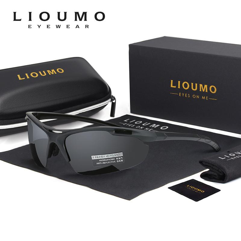 

LIOUMO Sports Sunglasses For Men Outdoor Fishing Driving Polarized Sun Glasses Male Glasses UV400 Safety Goggles