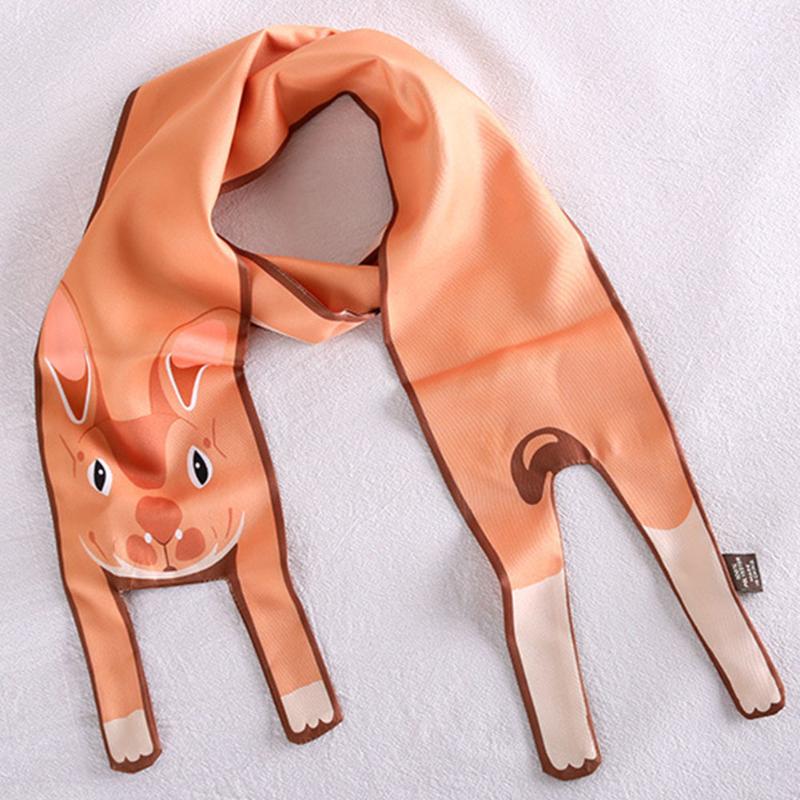 

Unique Animal Design RFID Blocking Thin Scarf Collocation Bag Silk