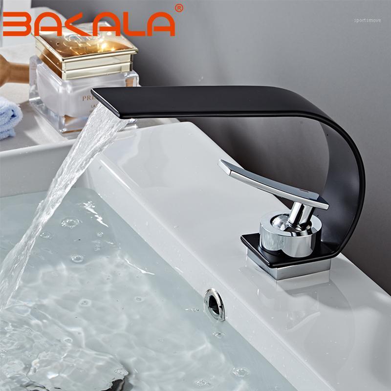 

BAKALA Basin Faucets Waterfall Faucet For Bathroom Basin Mixer Tap Single Handle Sink Mixer Tap Deck Mounted Bathroom Torneiras1