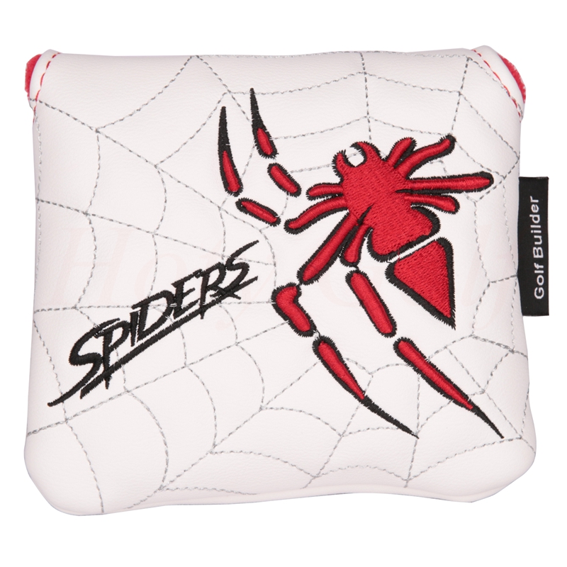 

1pc Spider Embroidery Magnet Golf Club Square Mallet Putter Head Cover Headcover