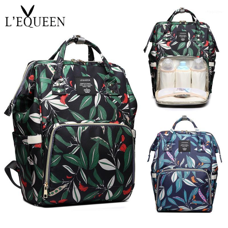 

LEQUEEN Diaper Bag Stylish Multifunction Travel Back Pack Maternity Baby Nappy Changing Bags Large Capacity Waterproof Backpack1, Green