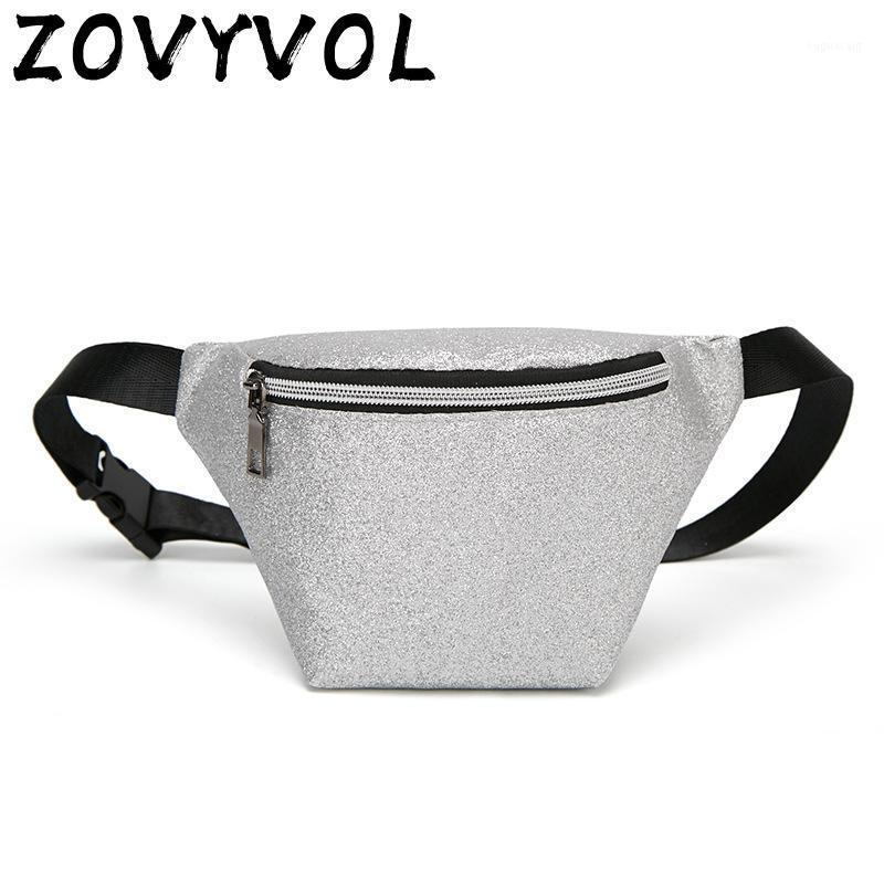 

ZOVYVOL Waist Bags Women Pink Silver Fanny Pack Female Belt Bag Black Geometric Waist Packs Laser Chest Phone Pouch1, Sky blue