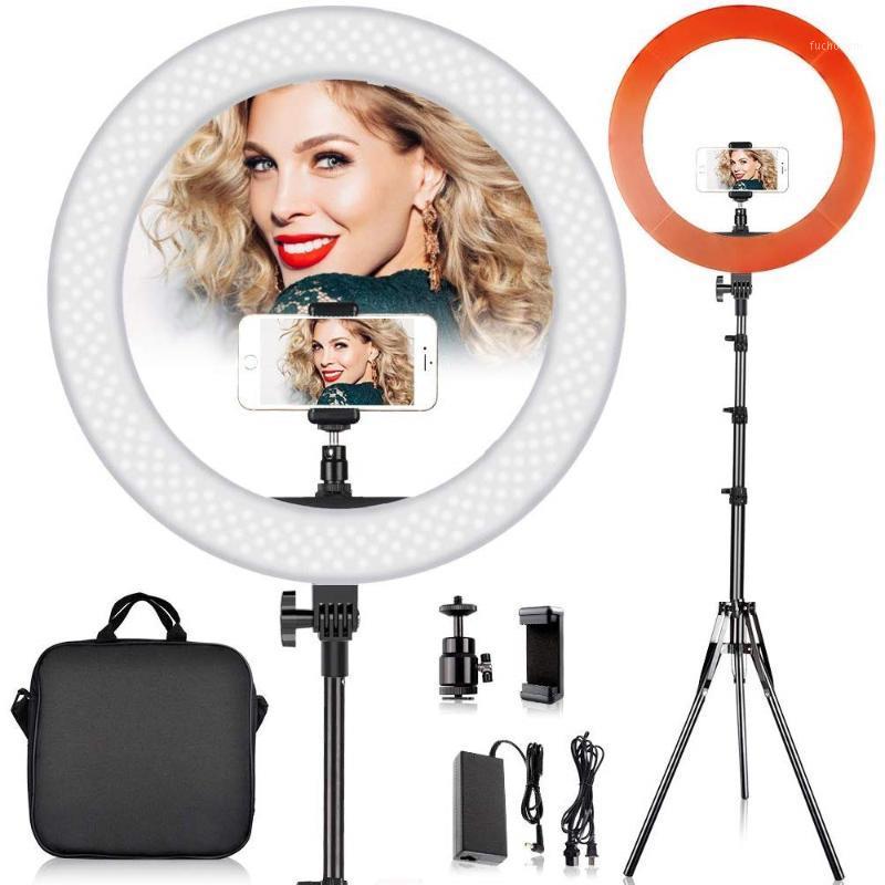 

18 inch ring lamp dimmable circular photo camera lamp LED Ring Light with tripod for makeup video youtube1