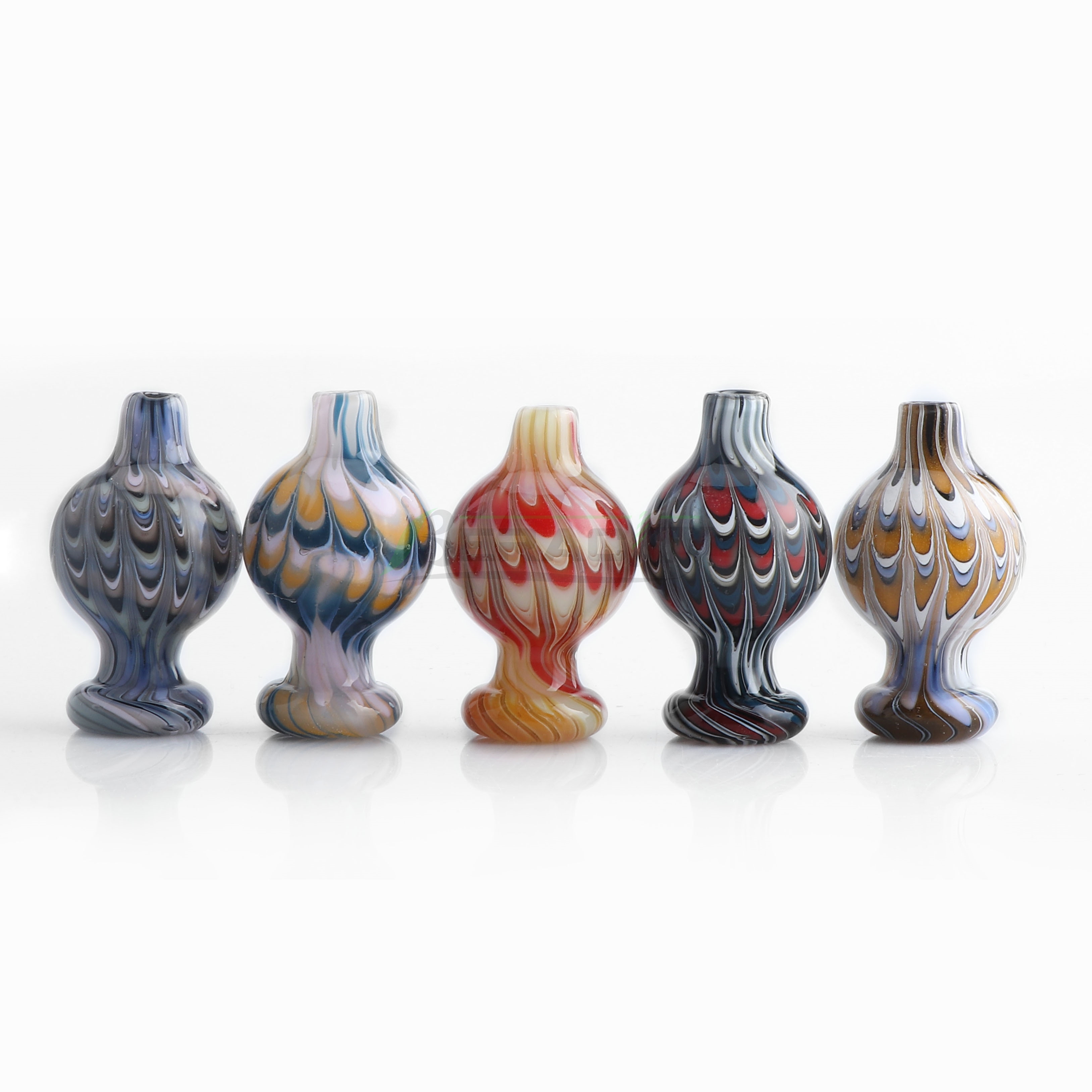

DHL!!! Beracky US Color Glass Bubble Carb Cap 25mmOD With Feather Style Colorful Glass Carb Cap Heady Glass Caps For Quartz Banger Rigs