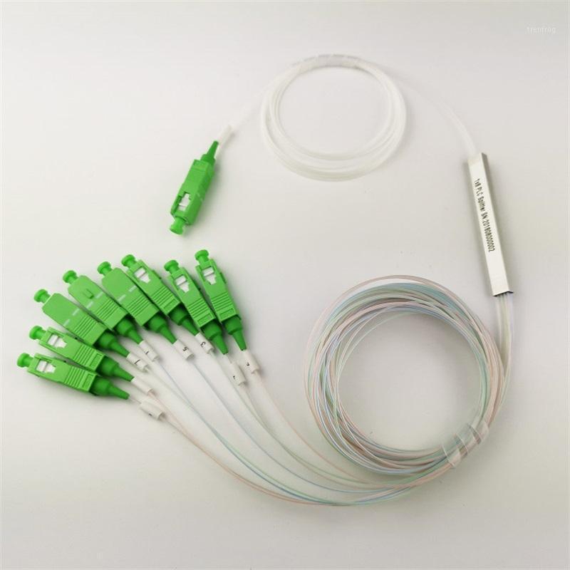 

50 pieces SC APC Single mode Fiber Optical FTTH 0.9mm mini plc splitter 1x81