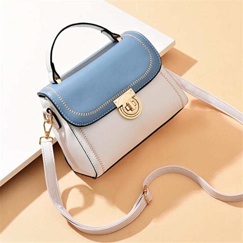 

2021 New small square bag women's versatile one-shoulder messenger bag PU leather handbag, Photo color 05