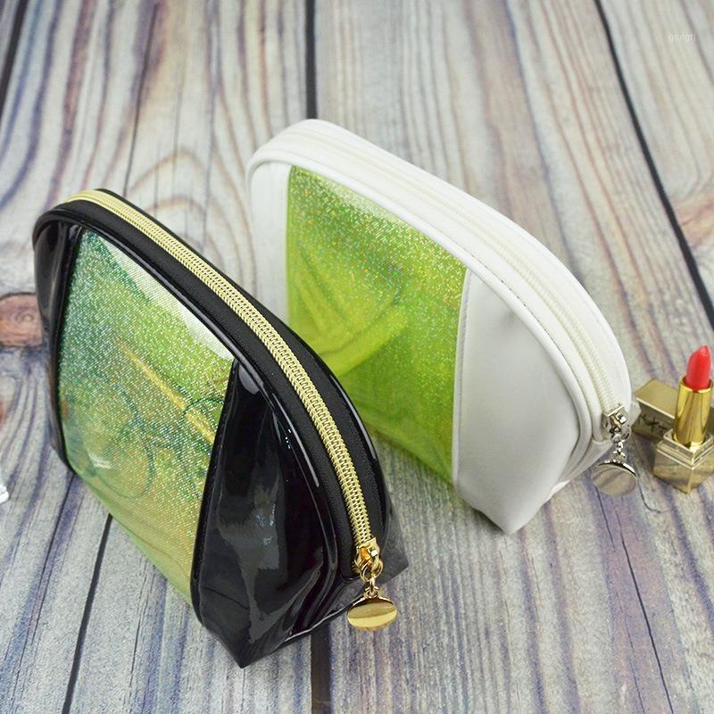 

2020 new ladies cosmetic bag multifunctional travel supplies bath bag transparent waterproof portable storage women's1, White