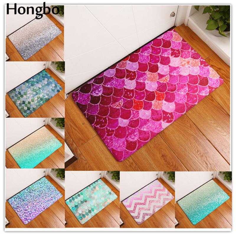 

Hongbo New Anti-Slip Carpets Fashion ideas Color Geometry Print Mats Bathroom Floor Kitchen Rugs 40x60or50x80cm