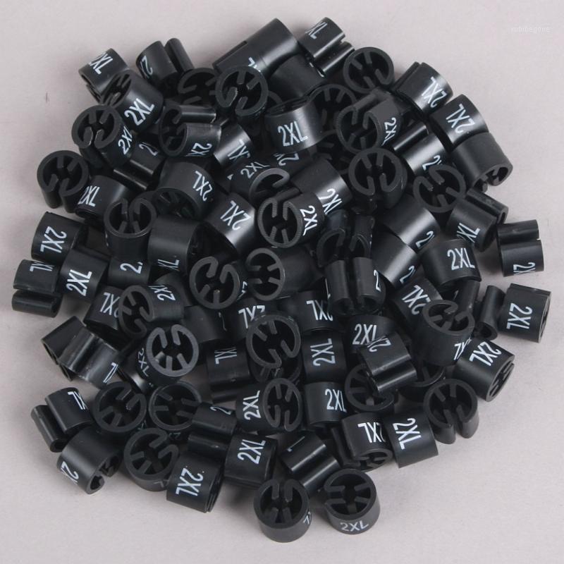 

200pcs Black Hanger Sizer Garment Markers "XXS-4XLl" Plastic Clothing Size Marker Tags1