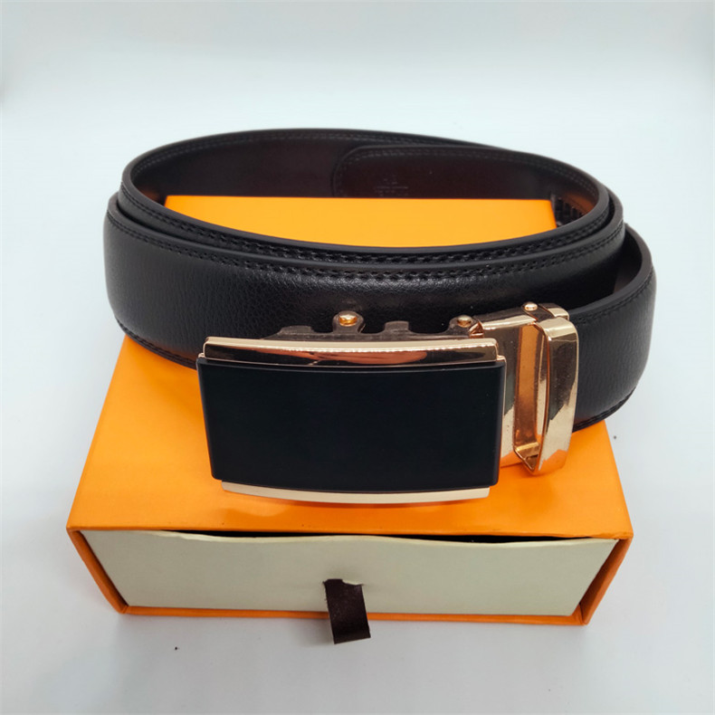 

2021 Newest Automatic Buckle Belts For Men Top Quality Mens Business Belt Genuine Leather Belt Gold Buckle Belt Designer Luxury with box
