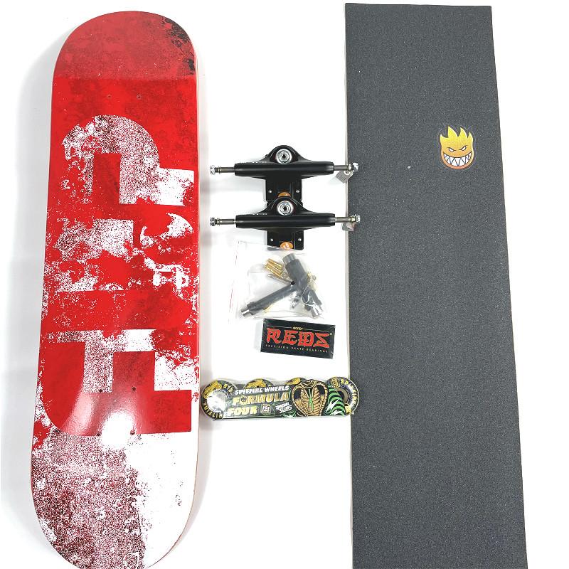 

Skateboard Flip Complete Set 8.0/8.125/8.25/8.375/8.5 Professional 7 Layers Of Canadian Maple Stain High Quality, Black