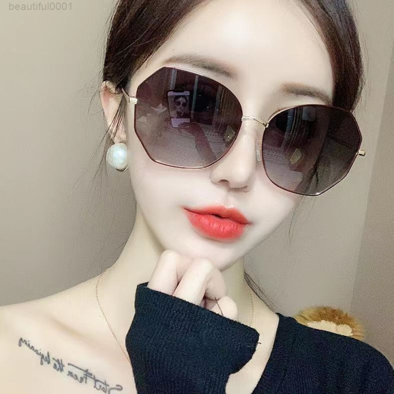 

2022 new irregular frame Korean women's polarized sun net red same UV resistant Sun