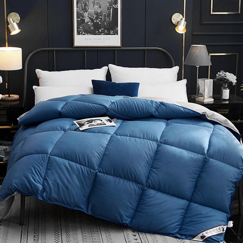 

3~4kg FEATHER FABRIC Quilt Duvet  Queen Twin size Christmas Gift Luxury Soft Winter Blanket Comforter Filler, Orange