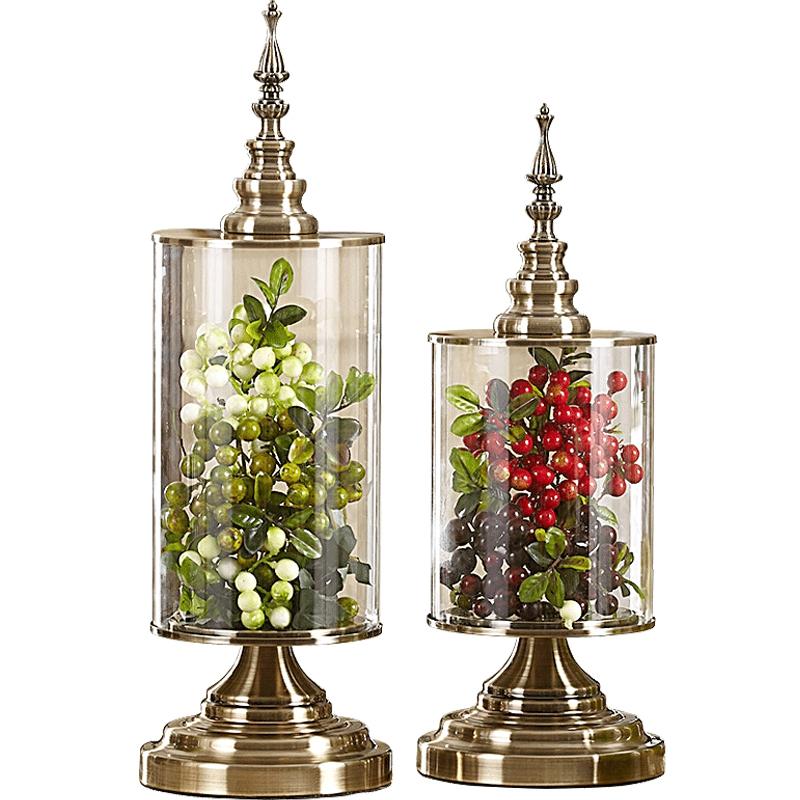 

European Living Room Flower Vase Glass Creative Transparent Storage Luxury Decorations Ornaments TV Cabinet Coffee Table Bb50