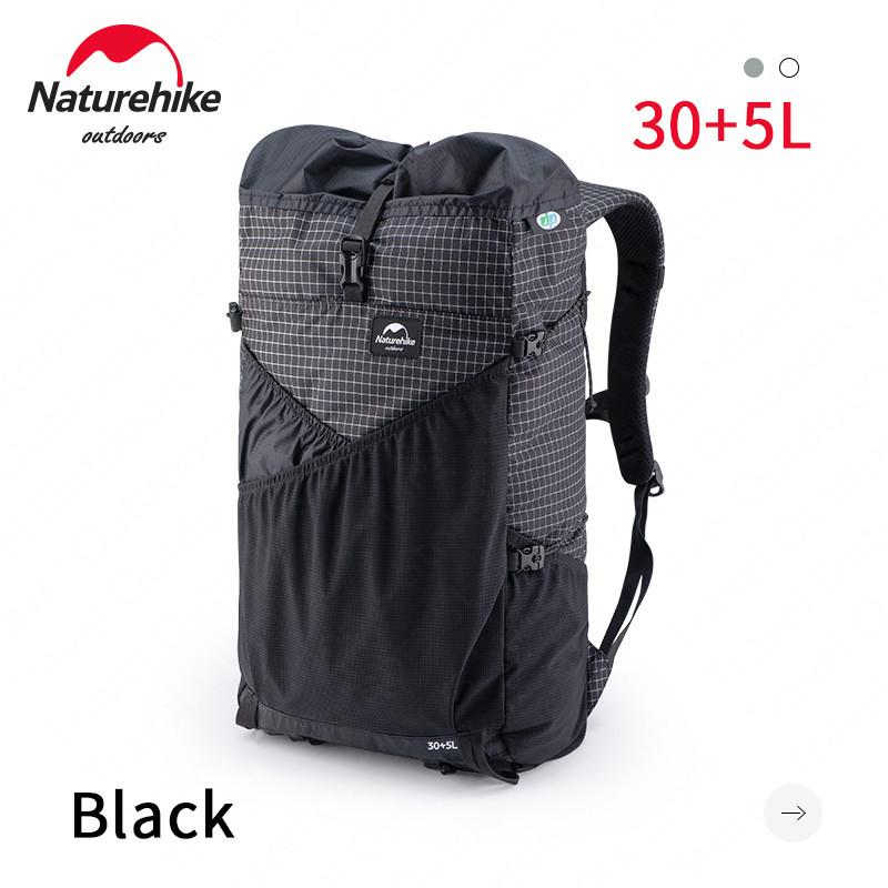 

Naturehike 30+5L Outdoor Bag Camping Backpack Ultralight 0.6kg XPAC Waterproof Outdoor Sport Hiking Travel Bag With Water Pipe, Black