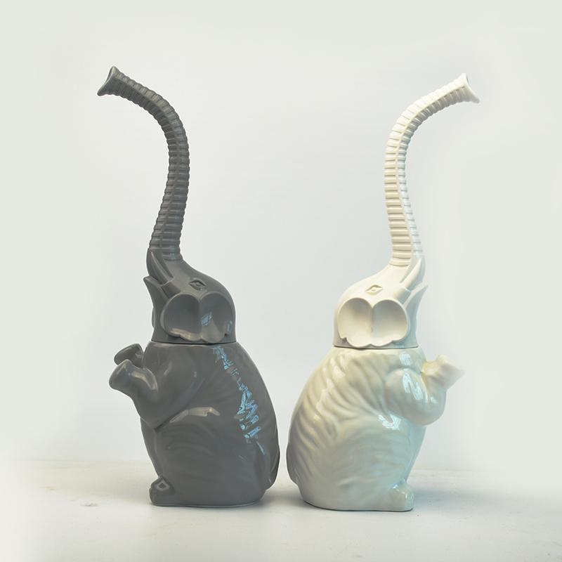 

Lovely Elephant ceramic Bathroom Toilet brush set bathroom soft-bristle brush cleaning Cleaning accessory set1