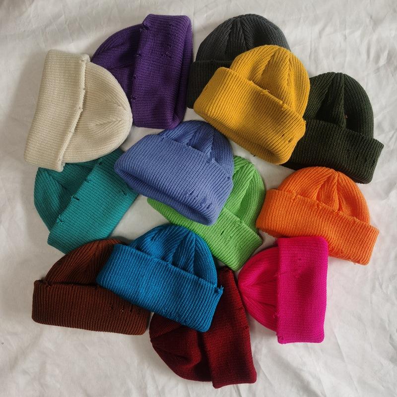 

Web celebrity in same hole knitting hat children fall/winter warm yuppie landlord cap male baotou cold cap