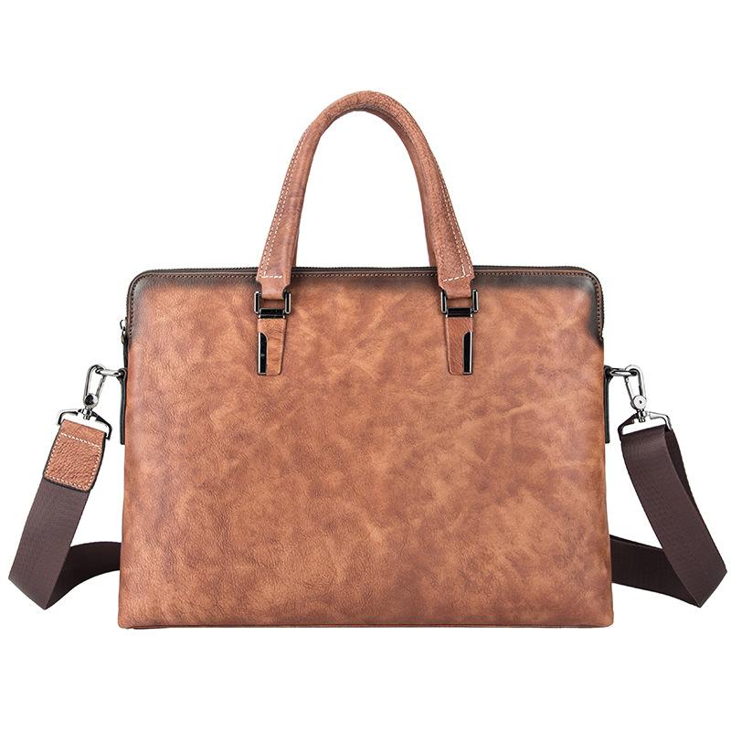 

Meastan Men's Briefcase Genuine Leather Business Handbag Laptop Casual Large Shoulder Bag Vintage Messenger Bags Luxury Bolsas, Khaki