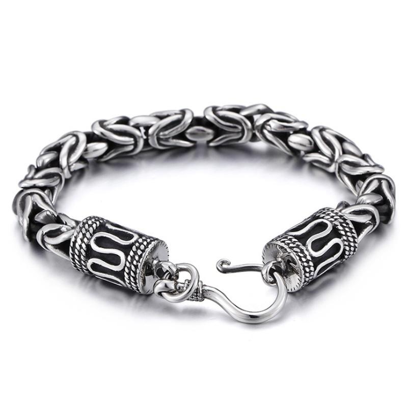 

Classic Dragon Pattern Retro Fashion Trend Men's Simple Punk Cool Style Retro Metal Carving Exquisite Animal Bracelet