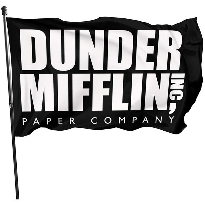 

3x5 Dunder Mifflin Flag Banner , 100% Polyester Fabric Digital Printing Decorative All Countries National , Free Shipping