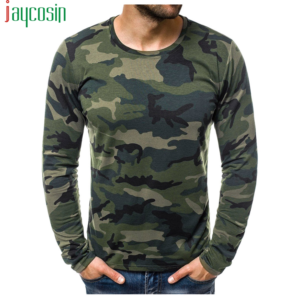 

Men Casual Basic T-Shirt Long Sleeve Patchwork Camouflage Print Fashion Slim Tees Comfort Plus Size Men Sports T-Shirt Tops, Dark grey