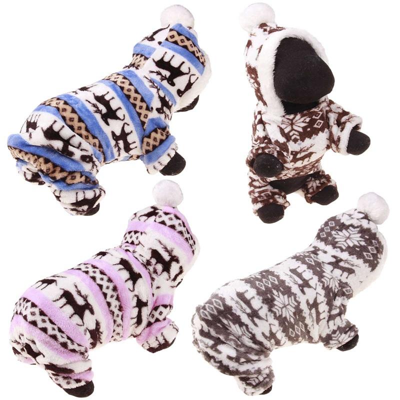 

Winter Warm Pet Fleece Coat Clothes for Small Large Dogs Double-Sided Deer Pattern Warm Dog Sweater Puppy Hoodile Winter Clothes, Pk