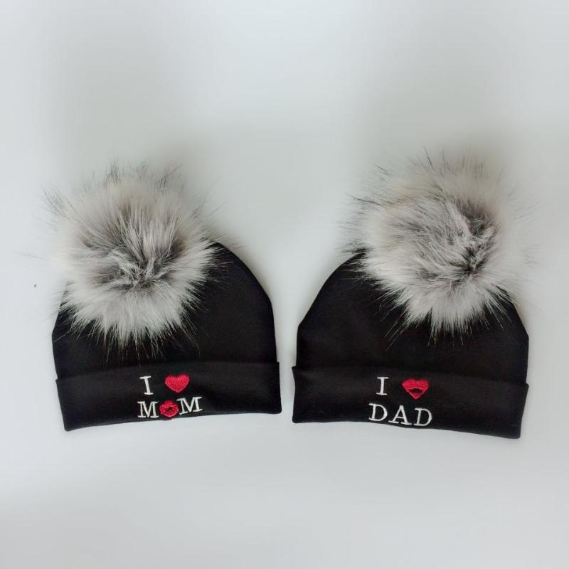 

Baby Hat Newborn infant Baby Cotton Skullies I Love mama Caps Hats For Girl boy Knitted Beanies Cap gorro 6 to 12 months, Blue