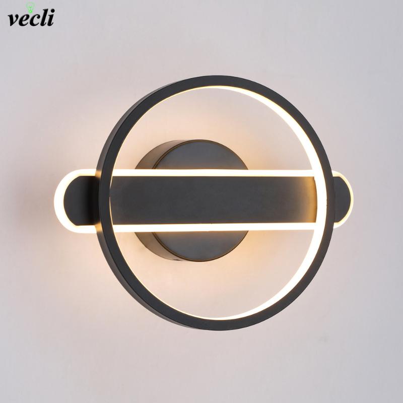 

Modern LED Wall Lamp Living Room Bedroom Bedside sconce black aisle corridor foyer wall light home decoration Indoor Lighting