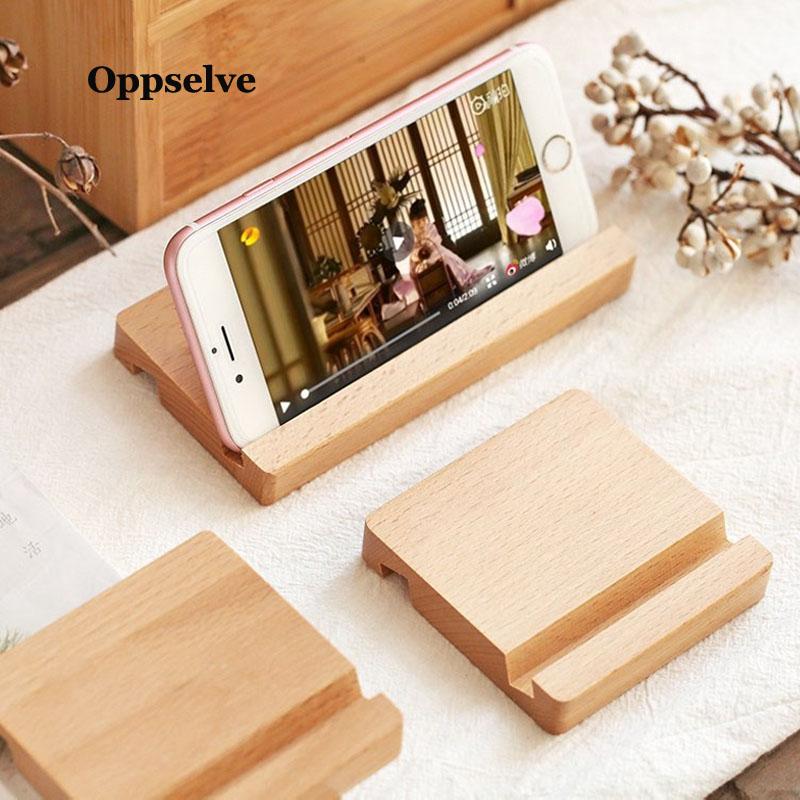 

Universal Wooden Desk Holder For Mobile Phone Holder For 11 Pro XS Max X Wood Tablets Stand ipad Black Friday, Dual slot holder