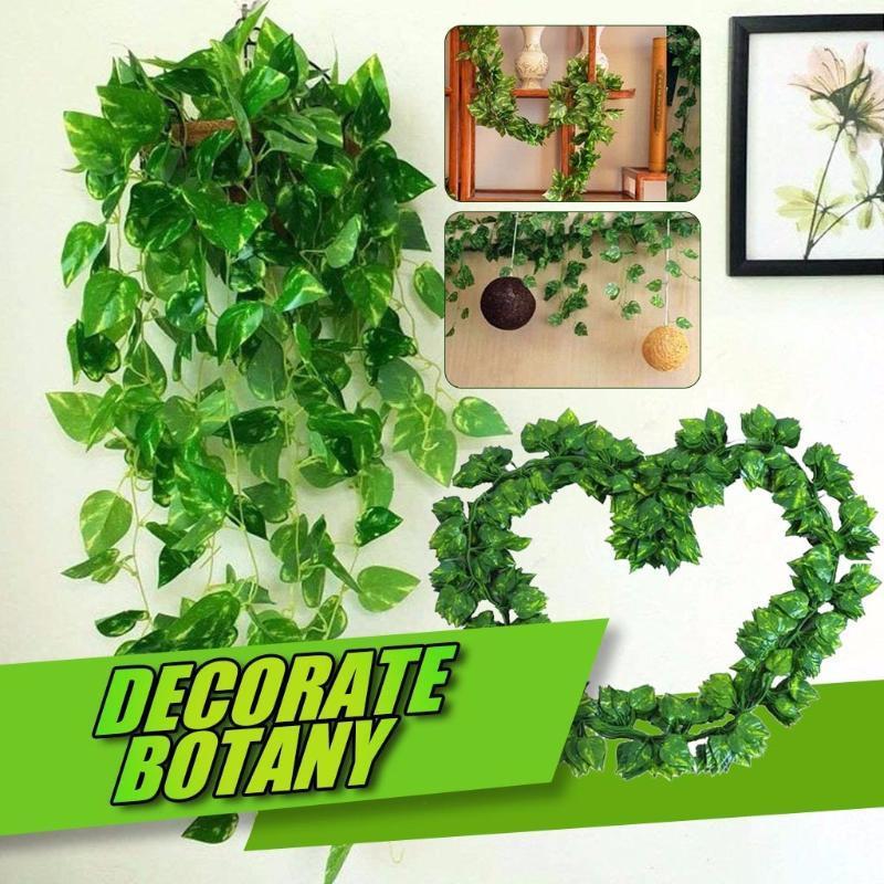 

12pcs Artificial Plants Artificial Ivy Leaf Garland Plants Vine Fake Foliage Flowers Home Decor home decoration accessories F991, Green