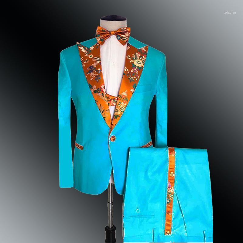 

2020 Men's New Style Suit 3-Pieces latest coat pant designs Notch Lapel Tuxedos Groomsmen For Wedding/party(Blazer+vest+Pants)1, White with black