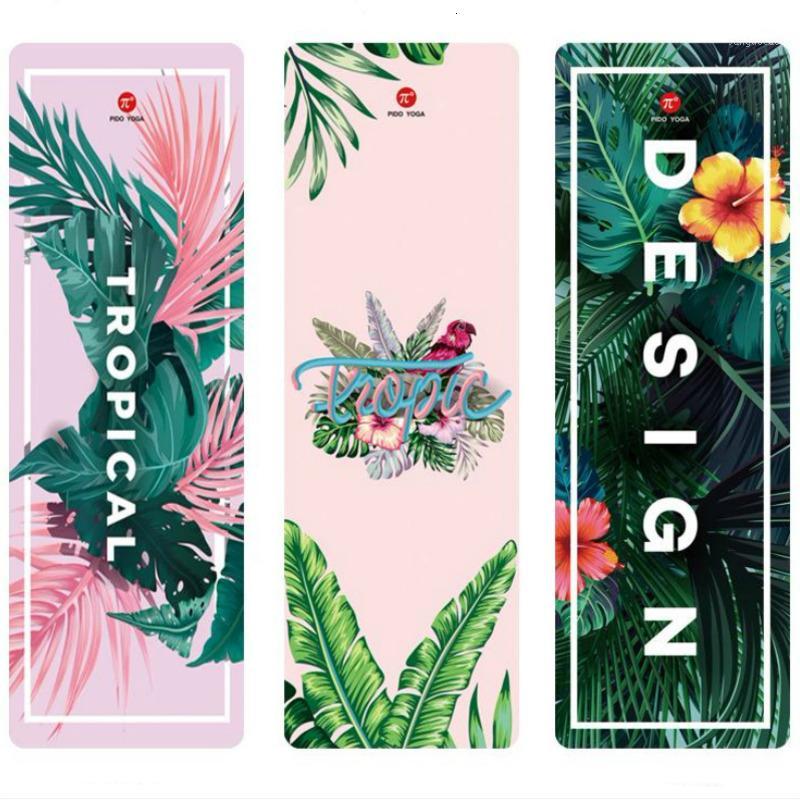 

Non-slip Suede Velvet Printed Yoga Mat 7mm Thickening Gym Fitness Exercise Mat Pilates Bodybuilding Pad For Yoga Beginners Tpe1, Blue