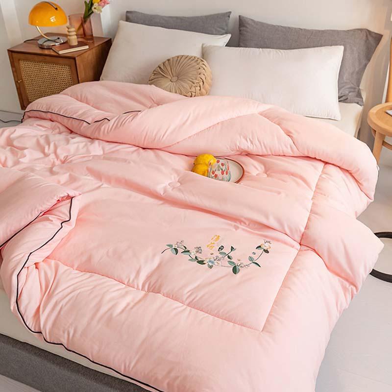 

Thicken Quilt for Winter  Queen Twin Size White Comforter Bedding Set Bedspread Duvet Throw Blanket Bed Quilt, 03