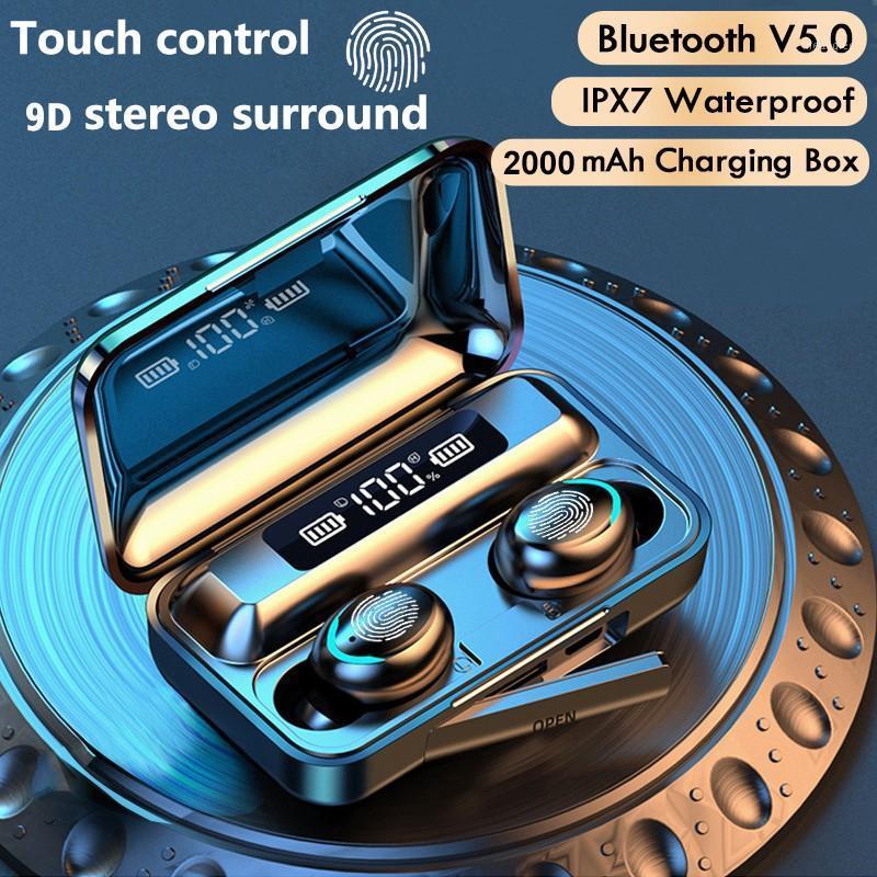 

FEIWIMI TWS Wireless Headphones 9D Stereo Bluetooth 5.0 Earphone Mini True Wireless Earbuds Binaural call Headset For All Phones1, Black