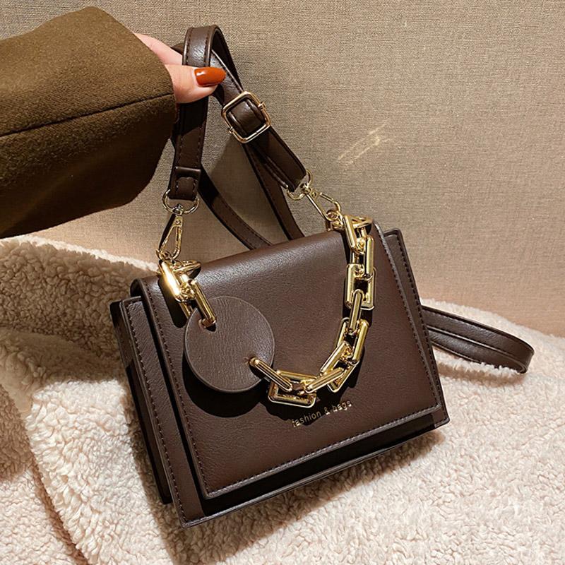

New Small Leather Flap Bags For Women Winter Lady Shoulder Handbag Female Fashion Cross Body Bag Messenger bags Female Purses, Black