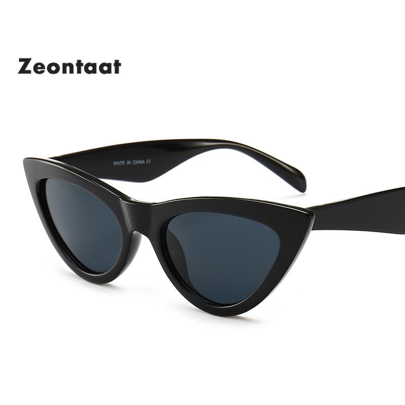 

Sunglasses 2021 Vintage Cat Eye Women Brand Designer Feminino Uv400 Protection Mirrored Sun Glasses